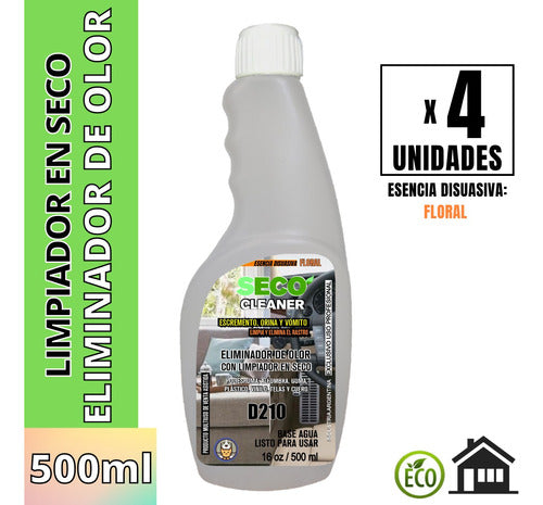 SECO CLEANER D210 | Floral Urine Repellent 500ml X 4 0