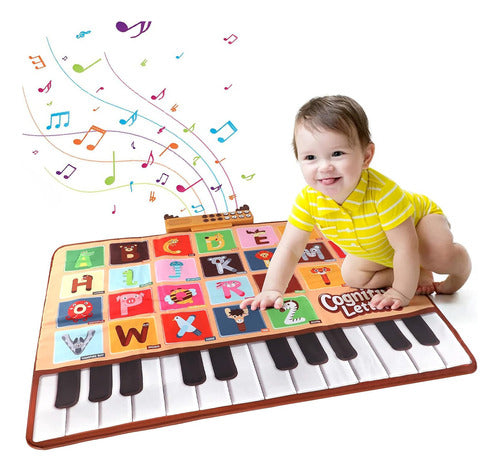 Bluejay Musical Piano Rug Mat for Babies with Keys and Animals 0