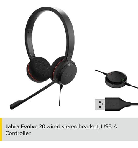 Jabra Evolve 20 Ms Stereo USB Headset 1