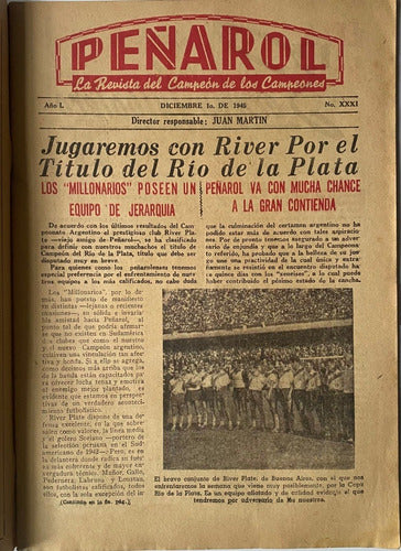 Peñarol La Revista Del Campeón De Campeones Nº 31 1945, Ez4 1