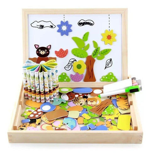 Animal Magnético Puzzle Juego Madera Infantil Puzzle Pizarra Inmantada C/ Animales 1