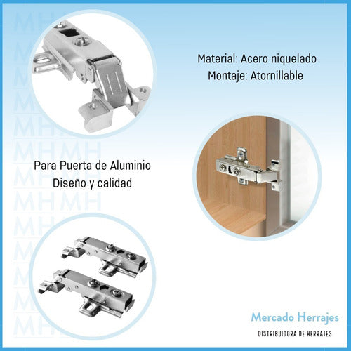 Greenway Soft Close Aluminum Door Hinge + Premium Screws 1