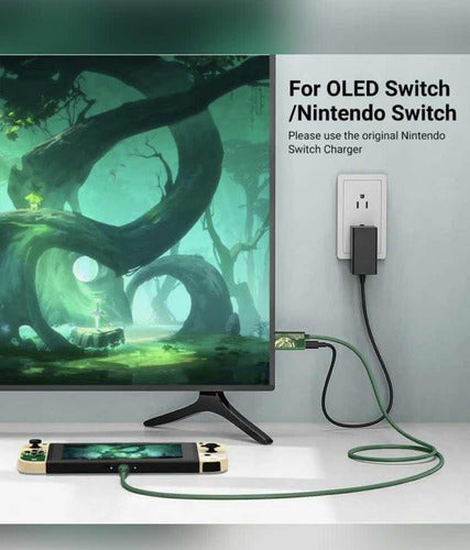 Cable Usb C A Displayport Para Nintendo Switch, Zelda 4k 6