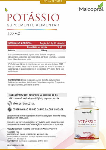 Melcoprol Citrato De Potásio 200 Cáps (Non-Chelated) 133mg Concentrate 1