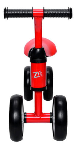 Andador Sem Pedal Bebe Equilibrio 4 Rodas Bicicleta Vermelho 3