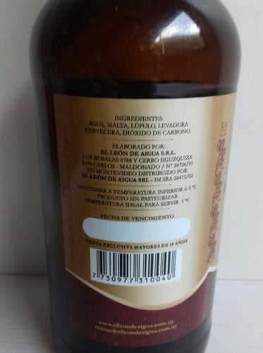 Botella Cerveza El Leon De Aiguá Artesanal No Se Hace+ Vacía 2