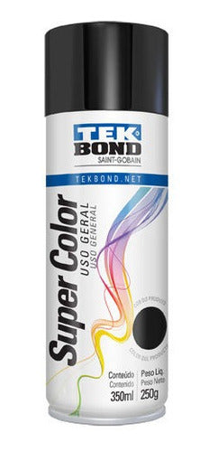 Tekbond Super Color General Use Black Gloss Spray Paint 0