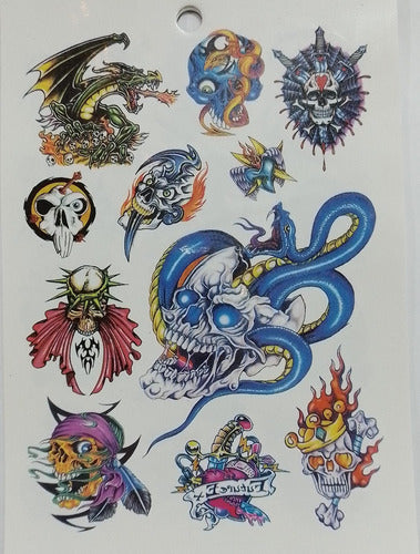 Temporary Self-Adhesive Tattoos Variety Pack 6 Sheets 30