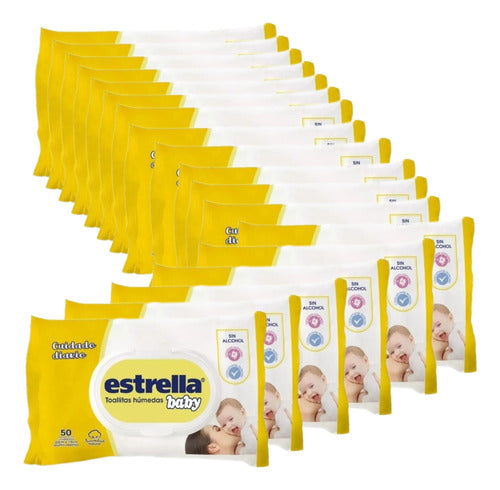 Estrella Baby Daily Care Wet Wipes Box 18 X 50u 0