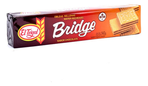 Bridge Galletitas Obleas Chocolate Pack of 6 - 140g Imported 0