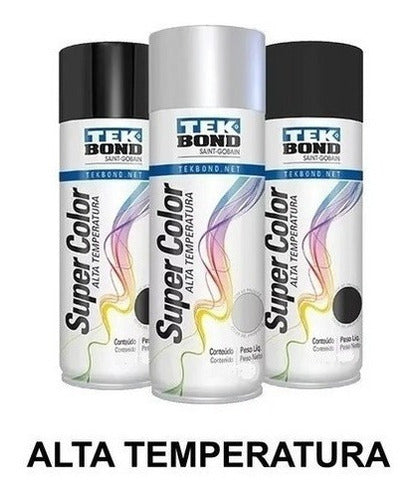 Tekbond High Temperature Aerosol Paint for Exhausts and Fireplaces 0