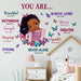 Yovkky Pink Purple Butterfly Wall Sticker for Girls Décor 2