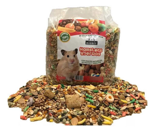 Mezcla Alimento Super Premium 800gr Hamster Jerbo Rata Raton 0