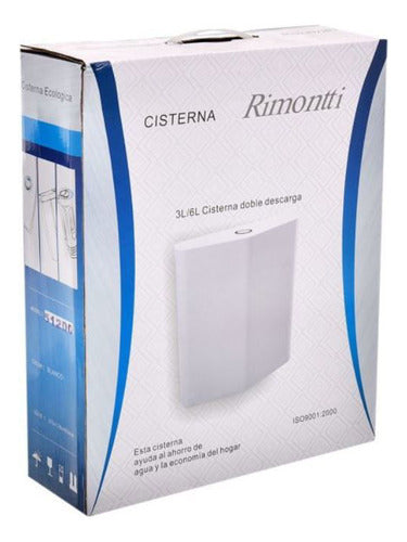 Cisterna De Colgar Rimontti Doble Descarga 3 Y 6 Litros Gtia 1