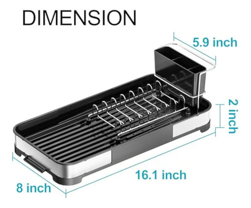 Pxrack Compact Dish Drainer, Small 4