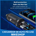 Mini Cargador De Auto QC 4.0 USB 18W + PD USB-C 20W / Mike 7