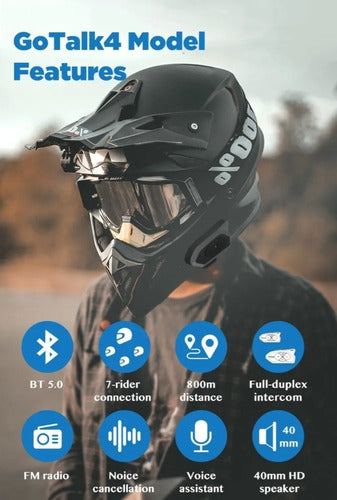 Noeci Gocom4 By Ejeas Intercomunicador Moto Casco 2