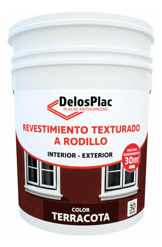 DelosPlac Textured Coating Roller Color Terracotta 30kg 0