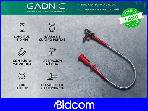 Gadnic Magnetic LED Light Pickup Tool with 4 Claws 1