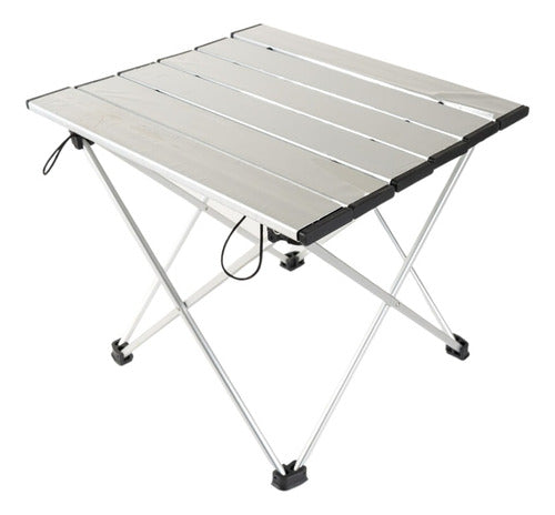 Folding Square Aluminum Table with Cover for Camping Fishing Beach 0