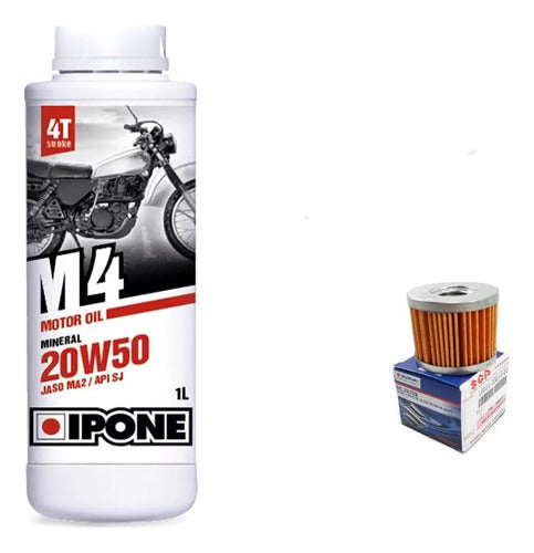 Kit Service Gixxer 150 Ipone 20w50 + Filtro Original Coyote 0