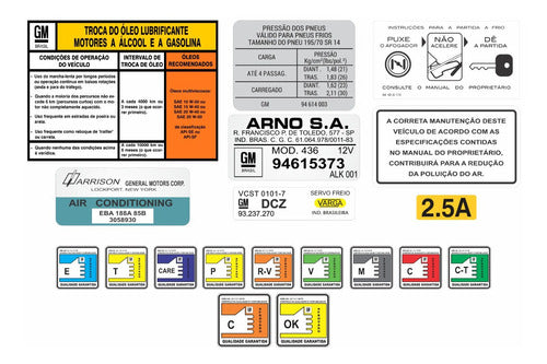 Kit Adesivo Etiqueta Selos Caravan 4cc Álcool 1985 Opl40 Fgc 0