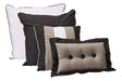 Chezmoi Collection Loft 8-Piece Luxury Striped Comforter Set 4