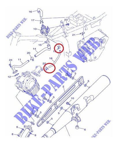 Yamaha Clip Manguera Escape Yamaha Fz 16 Yd 110 Yzf-r15 90467-08808 5