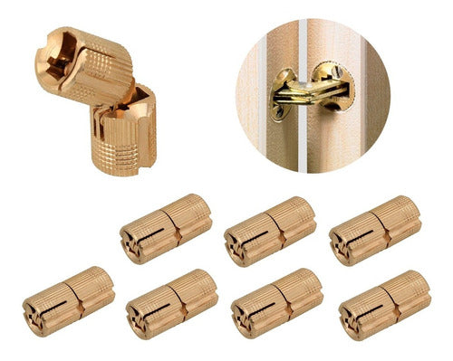 Euro Hard Brass Concealed Hinge Diameter 24mm X 8 Units 0