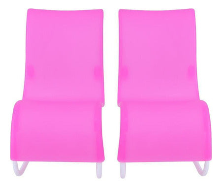 2pcs Mecedora Playa Lounge Silla Salón Gardan Muebles Para M 2