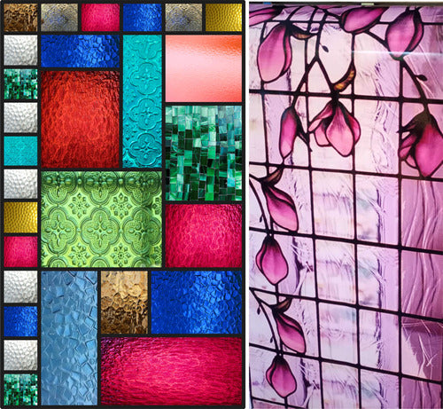 Premium Stained Glass Look Decorative Vinyl 0