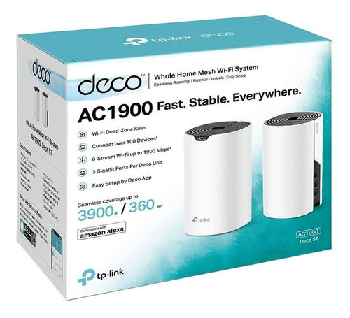 Access Point Tplink Deco S7 Ac1900 Mesh Dd 1300mbps Pack 2 5