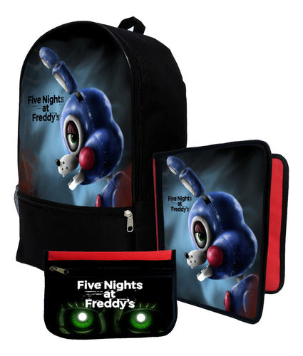 Marro Mochila + Funda Carpeta + Cartuchera De Five Nights At Freddy´s #27 0