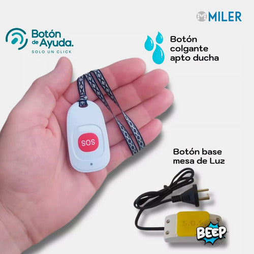 Emergency Help Button with WiFi Base + Pendant App 3