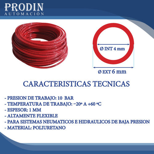 Polyurethane Hose Tube 6mm for Pneumatic Air x 3 Meters 1