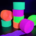 Mflueewr Fluo UV Reactive Crepe Paper Streamers - 8 Rolls 4cm x 30m Assorted 1