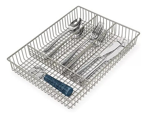 Crystal Rock Cutlery Organizer Tray Chrome 2