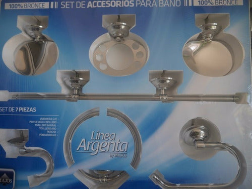 Complete Bathroom Accessories Set Argenta 7 Pcs Bronze Special Offer 1