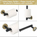 TocTen Set of 5 Bathroom Accessories Brushed Black/Gold 2