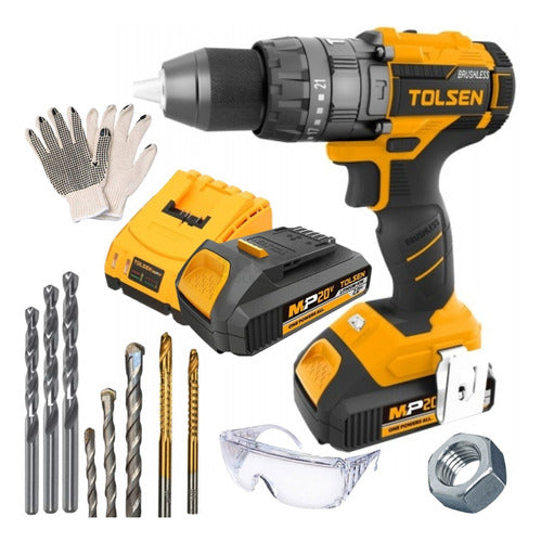 Tolsen 20V Brushless Impact Drill Driver 0