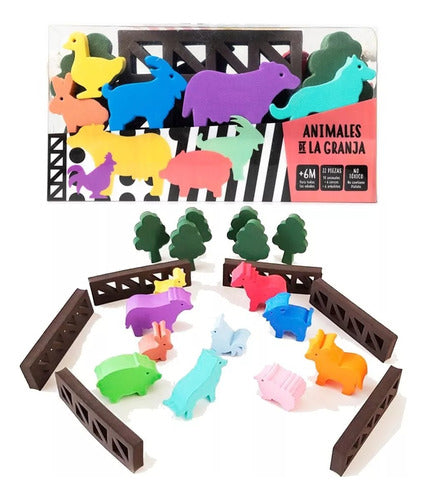 Animales De La Granja - Goma Eva - Lublocks 0