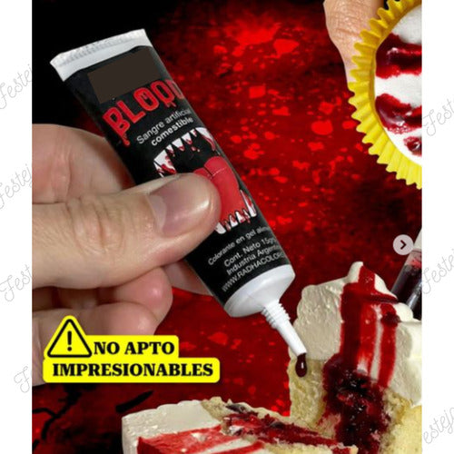 Sangre Falsa Comestible 15g Cotillon Reposteria - X1 Unid 4