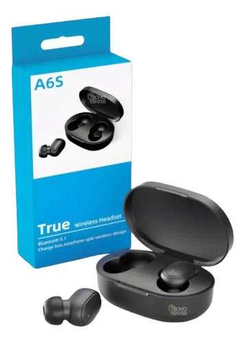 Auriculares Bluetooth A6s Negro 4