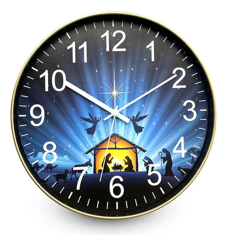 Generic El Reloj De Oración - Versión Natividad 12 Adorno Dorado 0