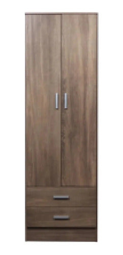 Ricchezze Tana Plus Brown 2-Door & 2-Drawer Wardrobe 0