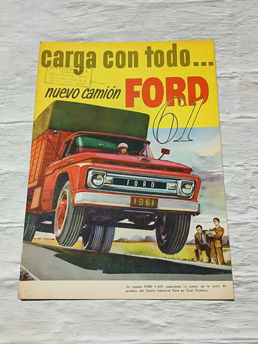 Folleto De Publicidad Antigua Camion Ford Año 61 0