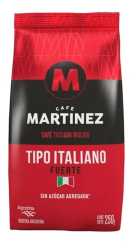 Café Martinez  Tipo Italiano Fuerte Tostado Y Molido De 250g 0