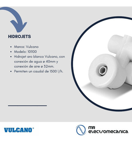 Vulcano Hydromassage Kit: Valves + Button + Hydrojets 3