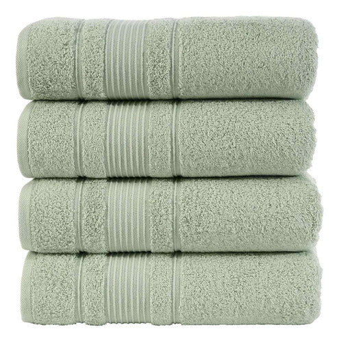 Qute Home Luxury 4-Piece Bath Towel Set, 100% Turkish Cotton 4