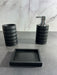 Brooklyn Black Bathroom Set X3 - Dispenser, Soap Dish & Toothbrush Holder 1